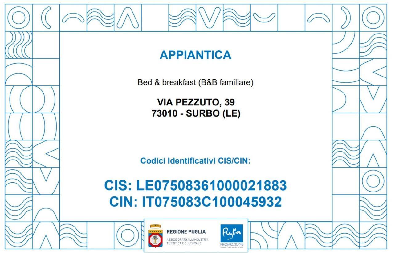 B&B Appia Antica Surbo ภายนอก รูปภาพ